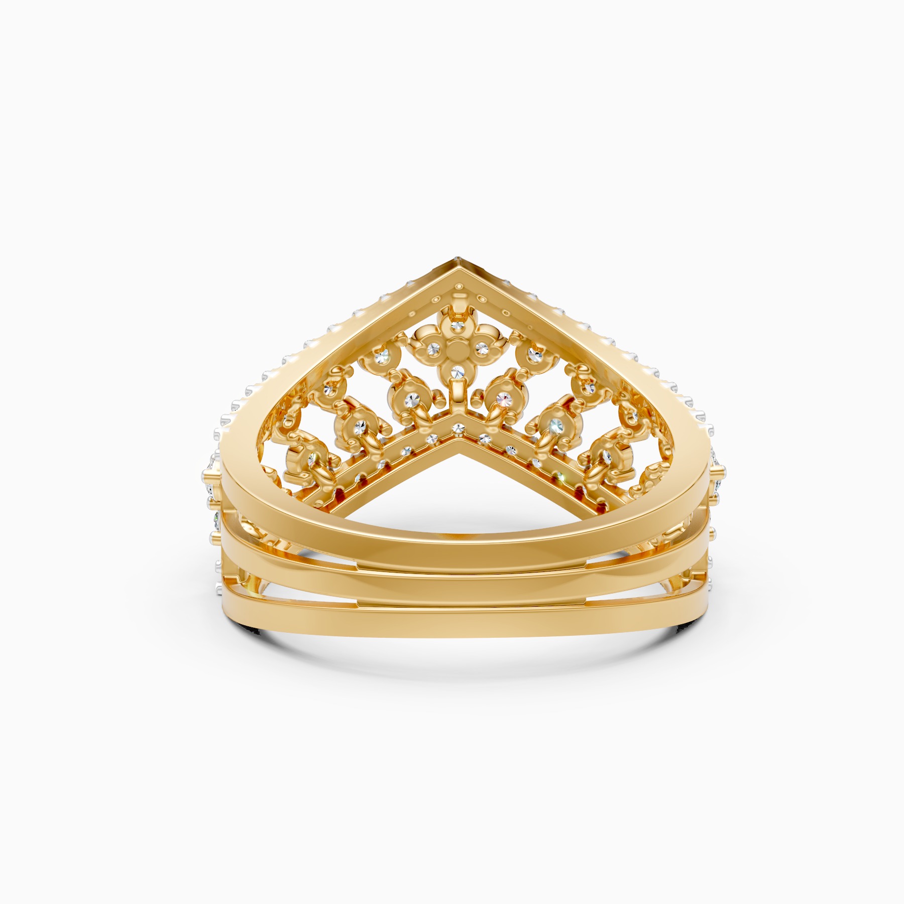 Crown Charm Lab Grown Diamond Ring